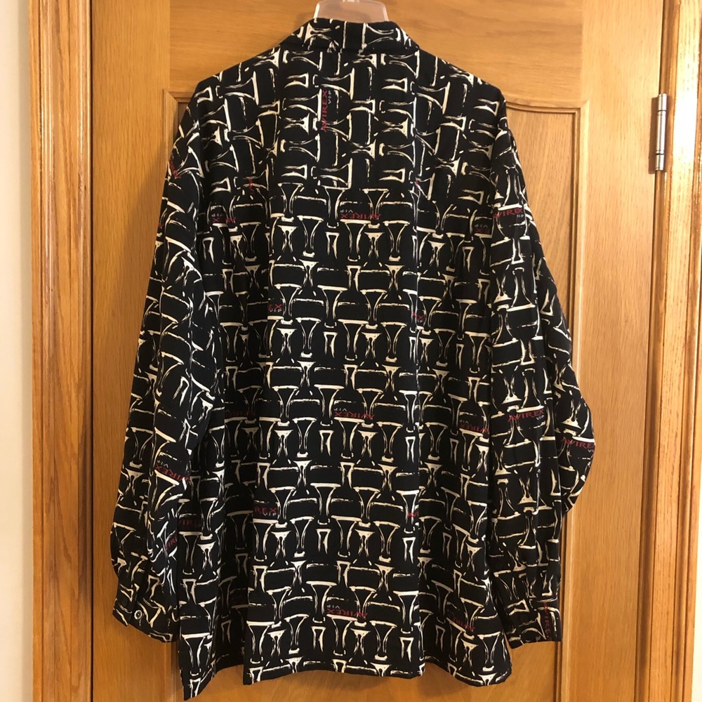 Avirex V.I.P. All Over Print Button Down Long Sle… - image 6
